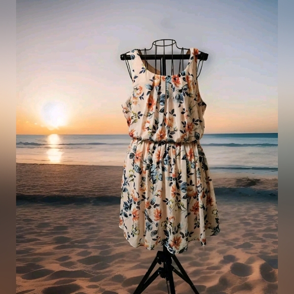 By & By Women's Silky Sleeveless Cinched Waist Midi Dress Size XL - Picture 6 of 11